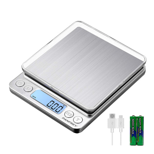 PANFREY Food Kitchen Digital Scale,1g/0.05oz Precise Graduation, USB Charging Kitchen Scale